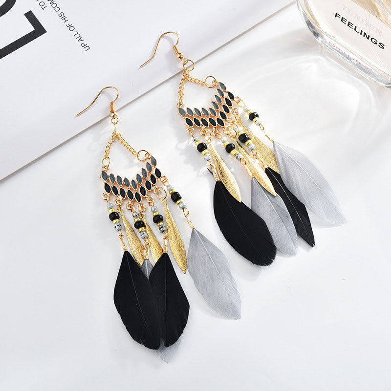 Long Ear Hook Personality Yunnan Travel Accessories Earrings