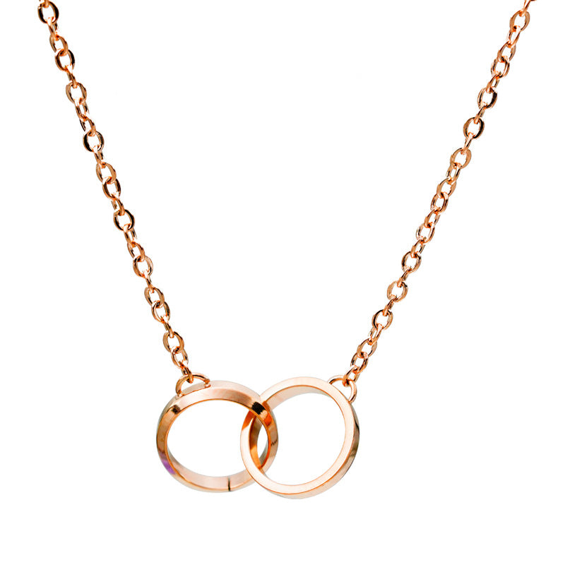 Micro Inlaid Zircon Titanium Steel No Fading Necklaces
