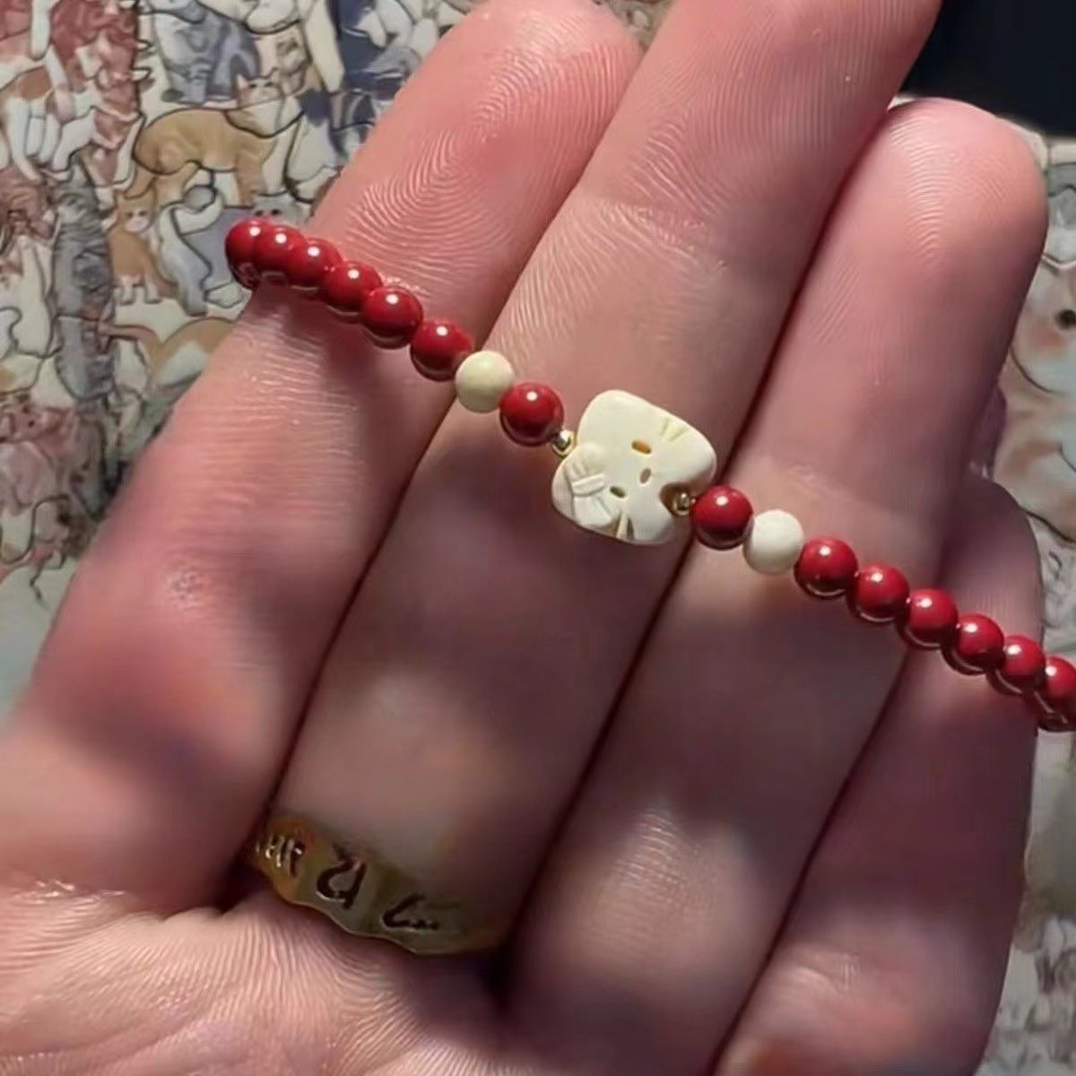 Women's Cute Kitten Bunny Beaded Design Zen Bracelets