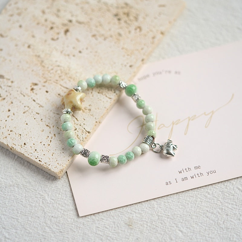 Ceramic Woven Chinese Style Fresh Ancient Beaded Bracelets