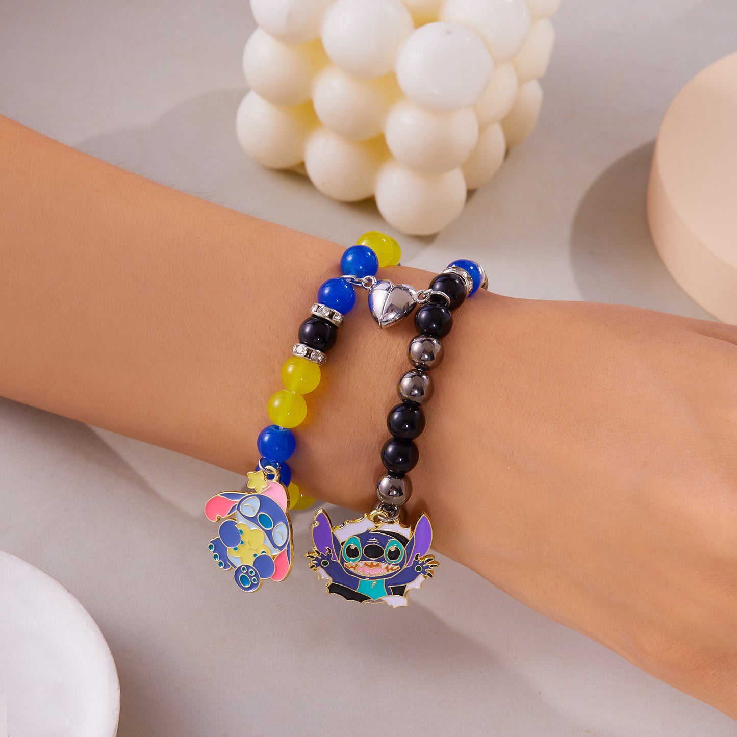 Red Blue Rope Cartoon Stitch Woven Bracelets