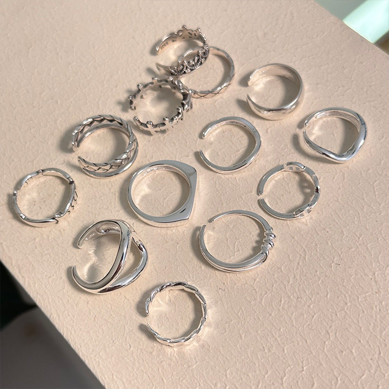 Finger Collection Sterling Sier Material Recent Combination Rings