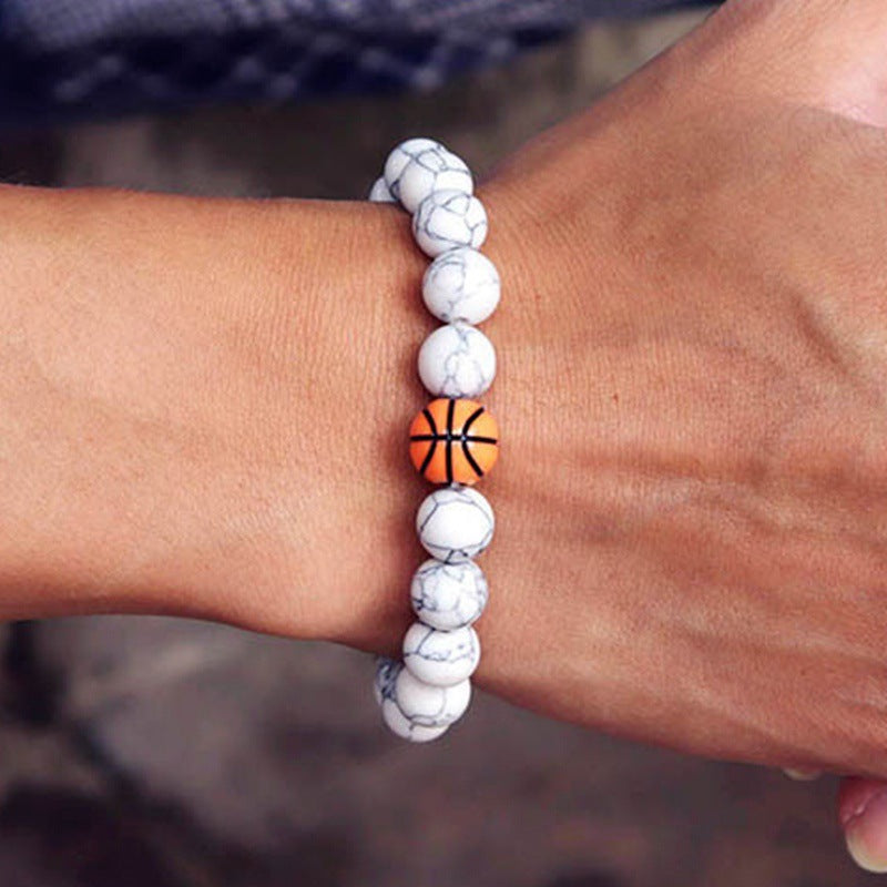 Men's Fashion Sports Fitness Casual Basketball Baseball Bracelets