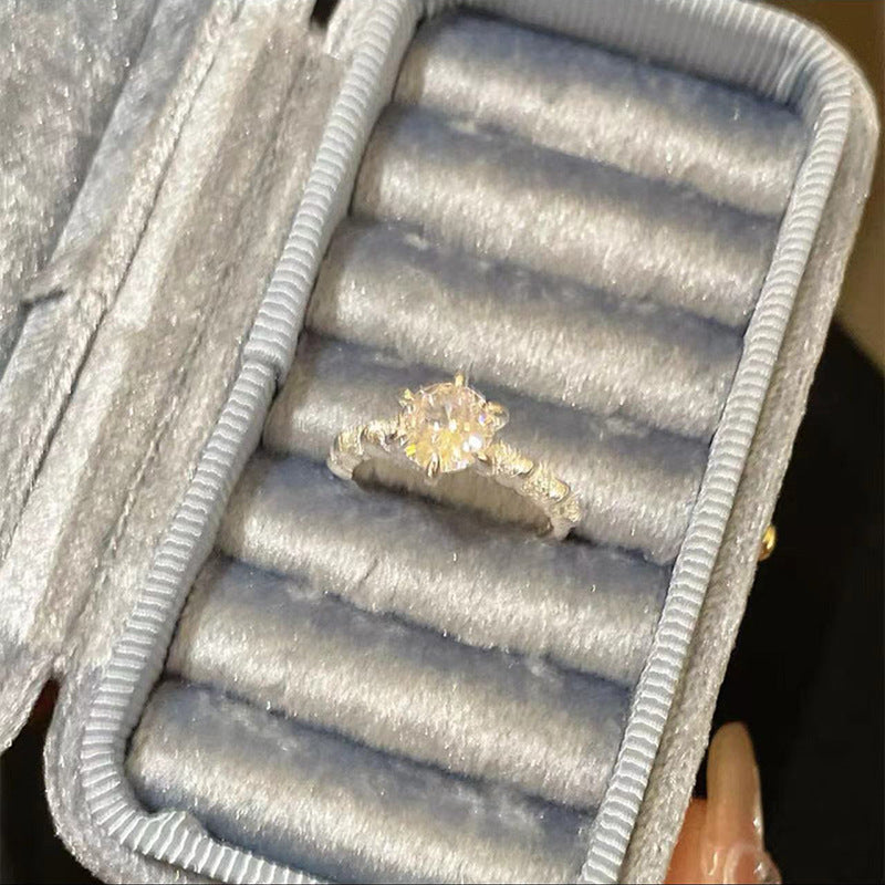 Simple Brushed Female Niche High-grade Light Rings