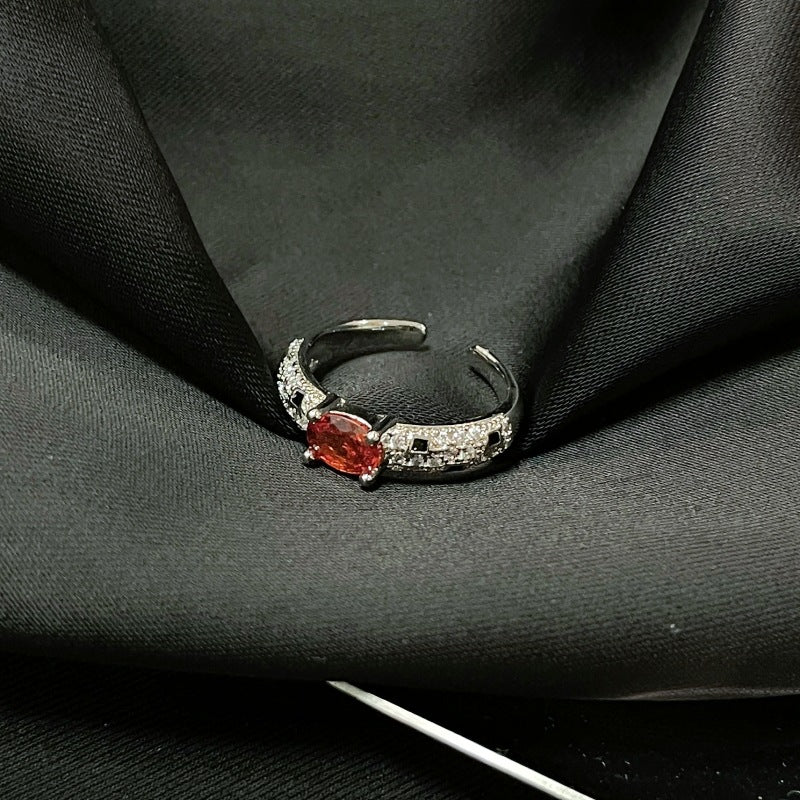 Light Luxury French High Sense Micro Inlaid Rings