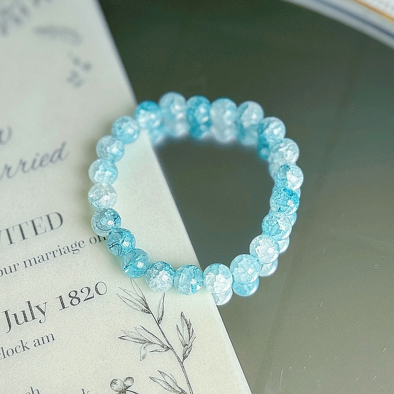 Purple Crystal Female Pliable Temperament Rosary Decompression Hand Bracelets