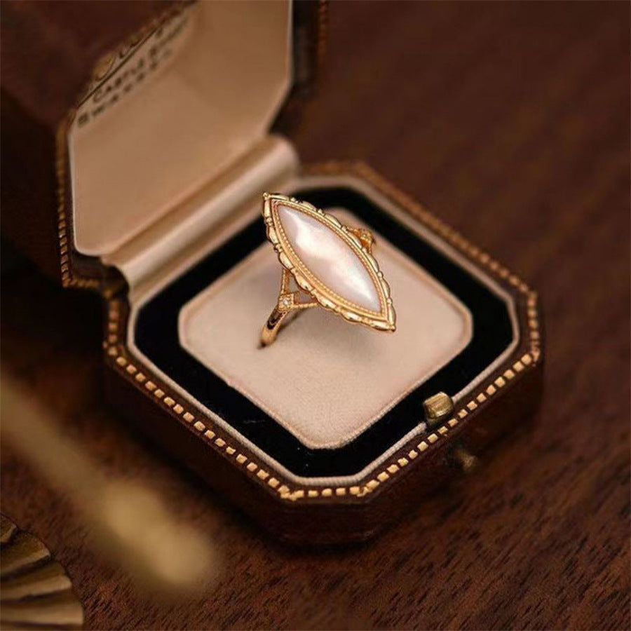 Sier Niche Gentle Natural Colored Gems Female Rings