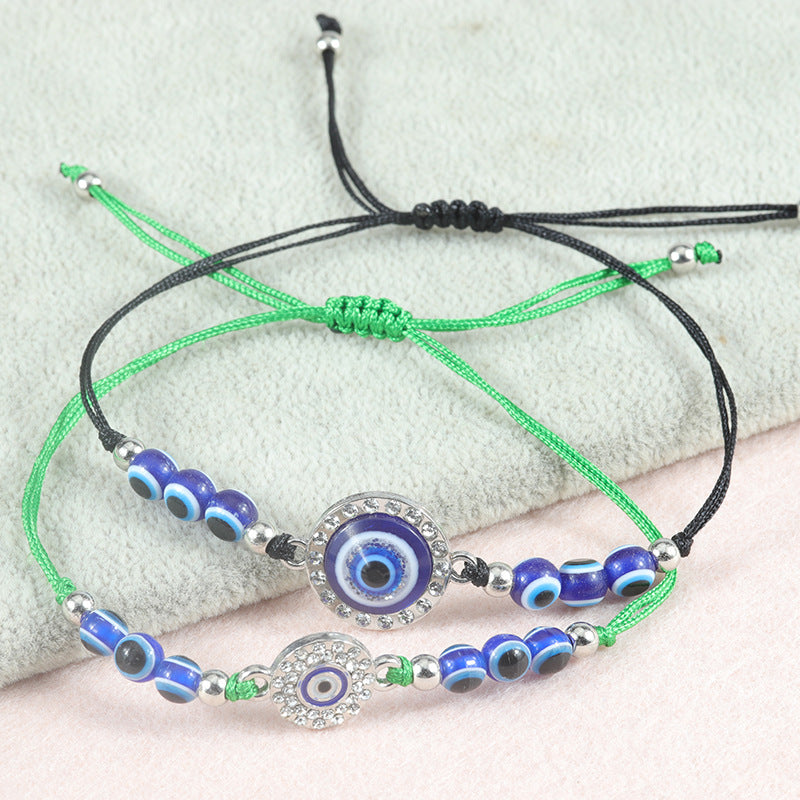 Woven Lucky Beads Charm Carrying Strap Bracelets