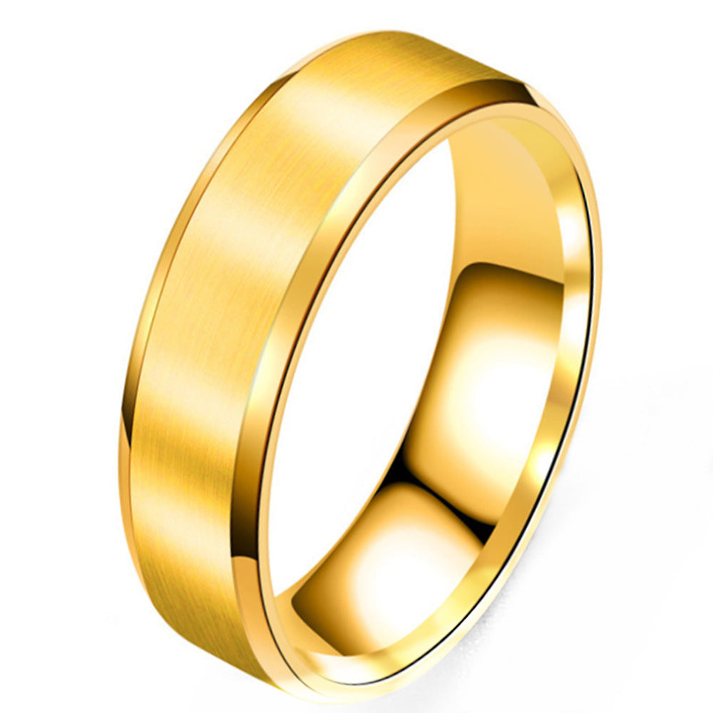 Can Carve Writing Double Beveled Titanium Rings