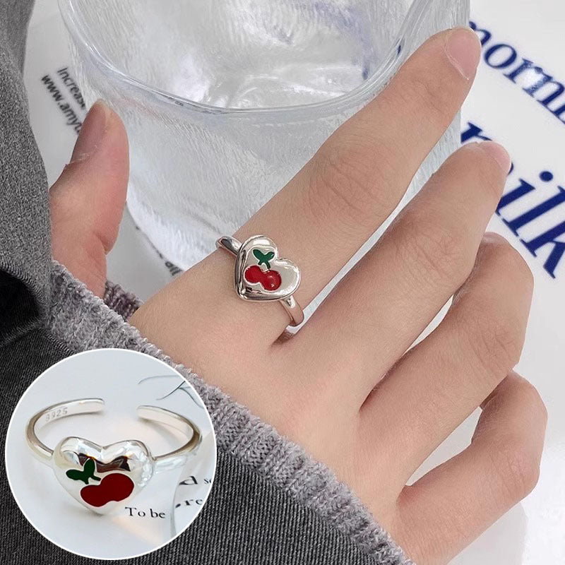 Butterfly Female Twin Elegant Personality Sier Rings