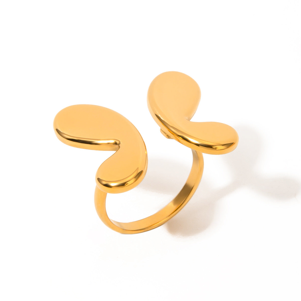 Women's Fashionable Simple Elegant Stainless Steel Glossy Rings