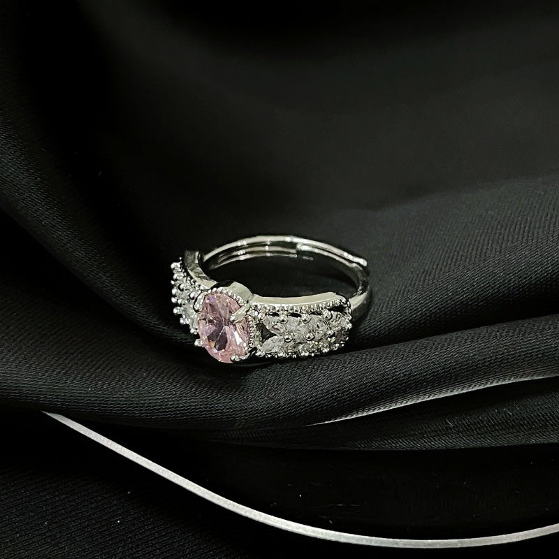 Light Luxury French High Sense Micro Inlaid Rings