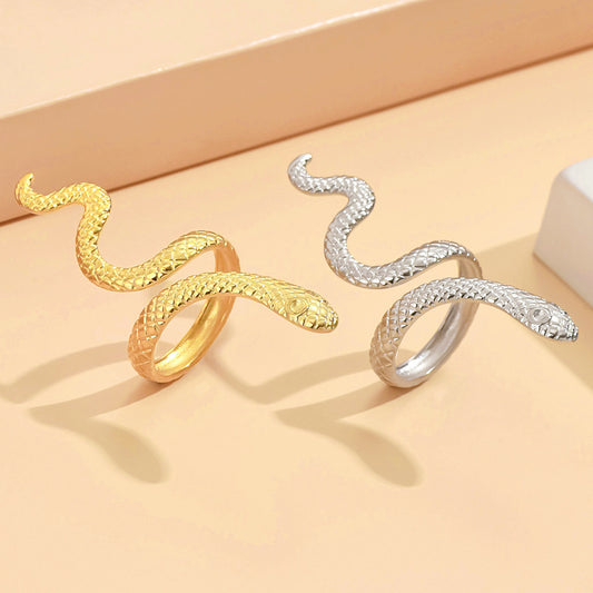 Women's & Men's Snake Exaggerated Personalized Stainless Steel For Rings
