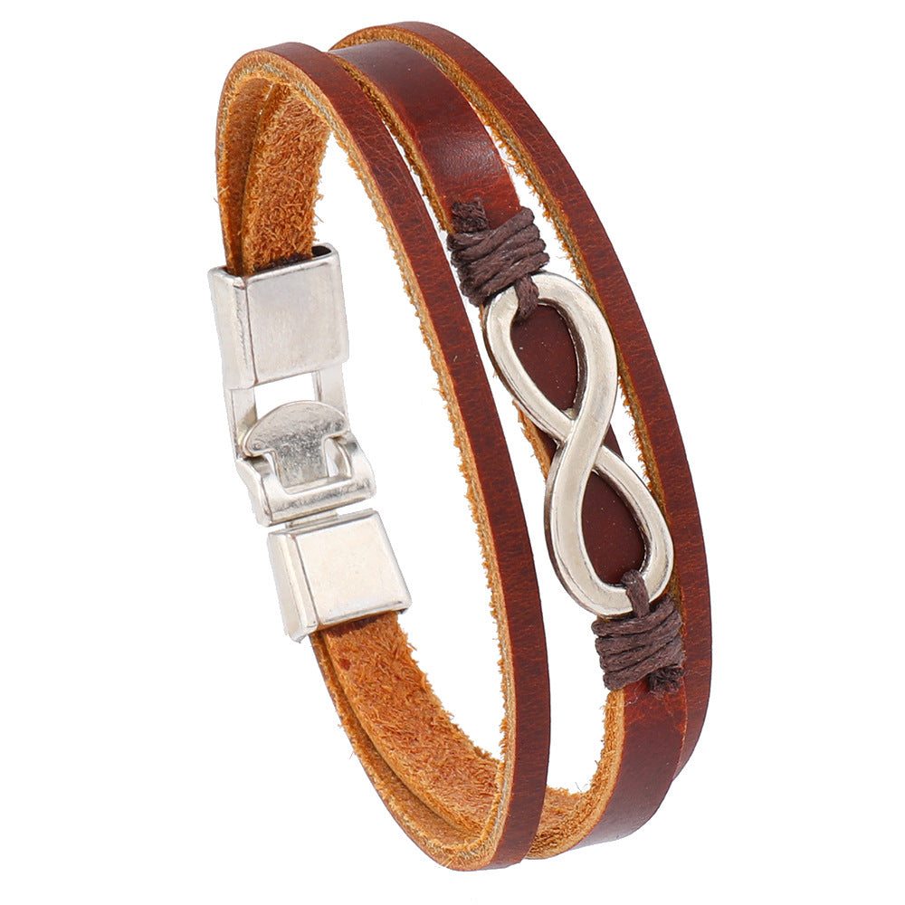 Men's Simple Personality Symbol Pair Of Buckles Bracelets