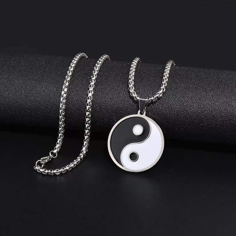 Women's & Men's Dog Tag Titanium Steel Trendy Cool Necklaces