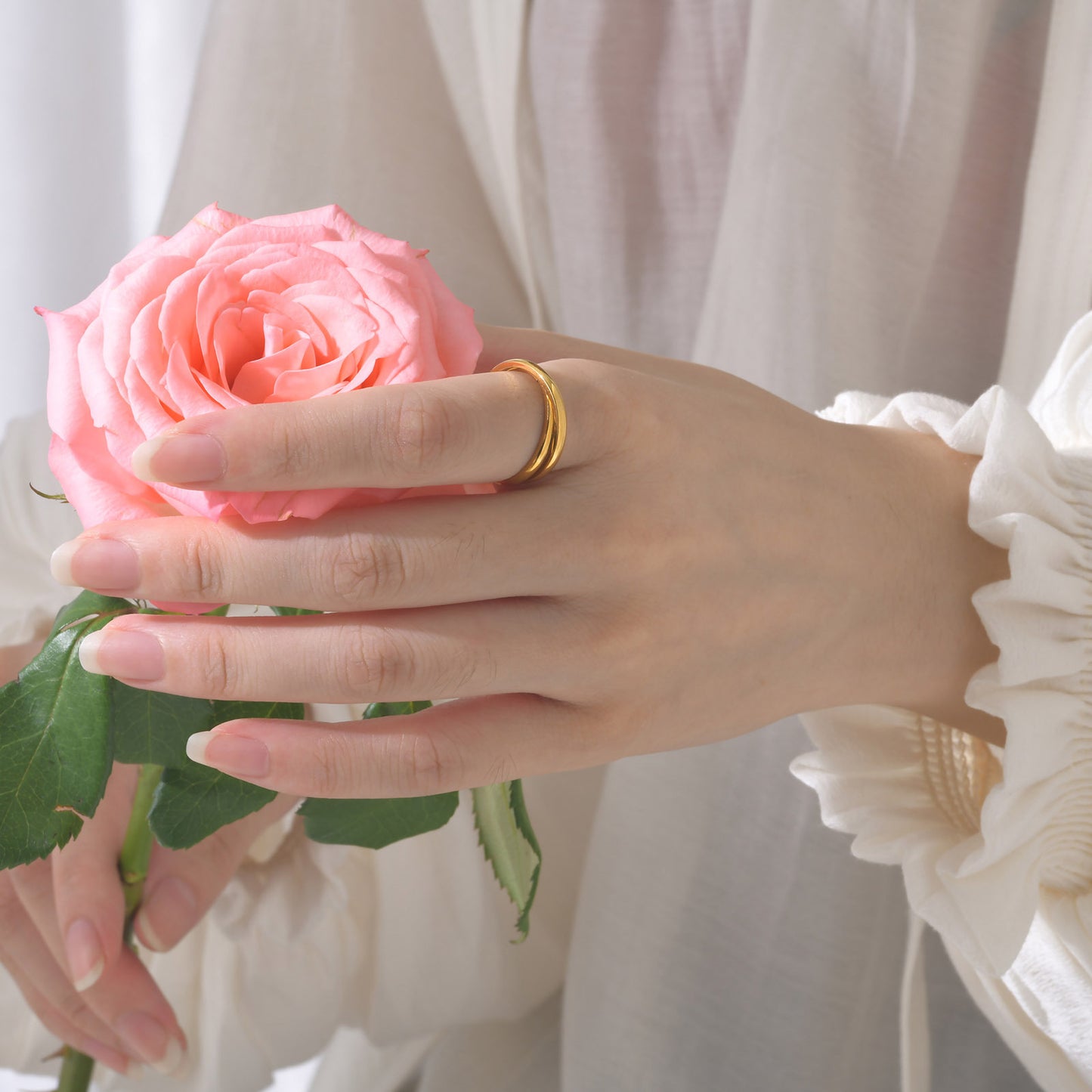 Jewelry Ornament Three-in-one Plain Surface Fashion Rings