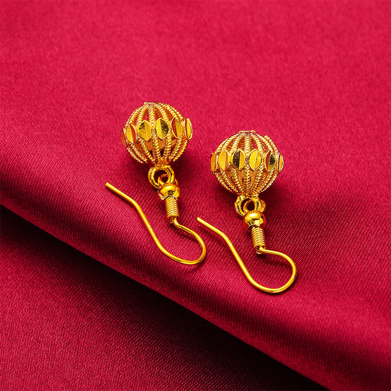 Women's Brass Gold Plated Vintage Bridal Fashion Earrings