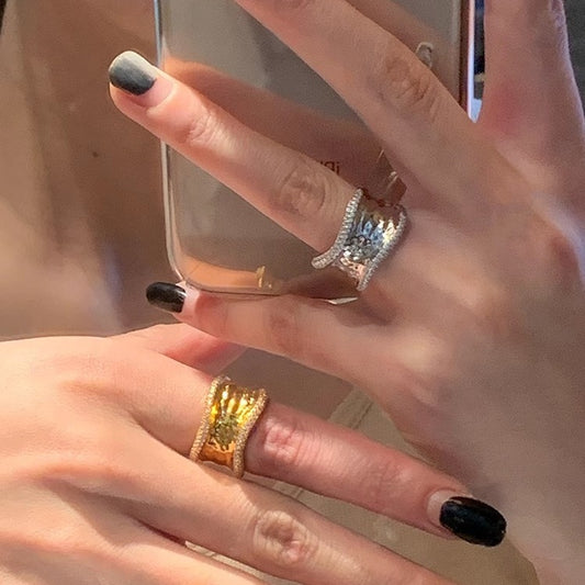 Finger With Opening Female Niche Design Fashion Personality Rings