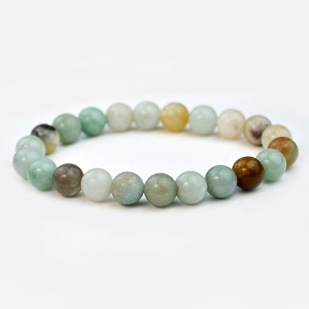 Round Beads Natural Stone Agate Bead Crystal Bracelets