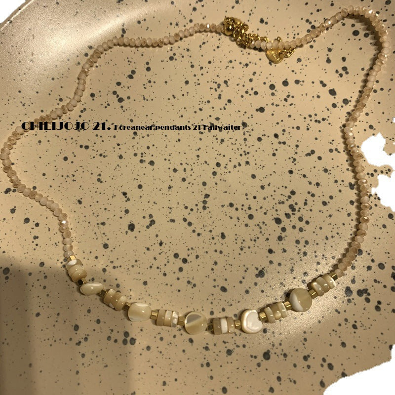 Matching Very Much Autumn Brown Atmosphere Clavicle Necklaces