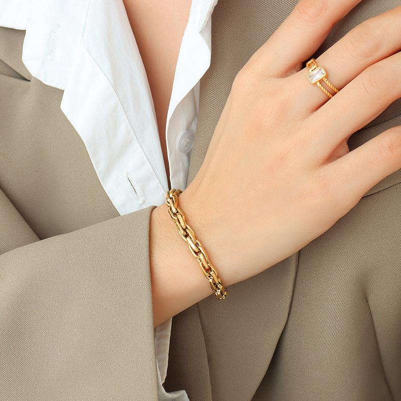 Chain Female Titanium Steel Gold-plated Hip Bracelets