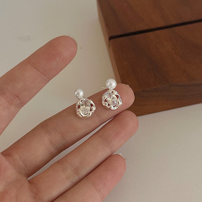 Women's Style High-grade Pearl For Sterling Sier Earrings