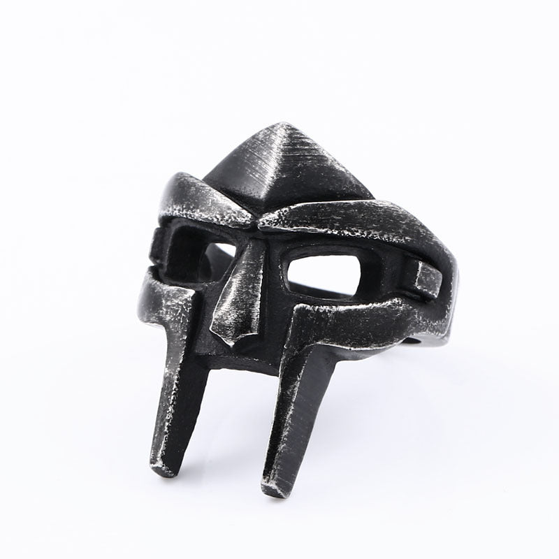 Men's Personality Mask Stainless Steel Ornament Retro Rings