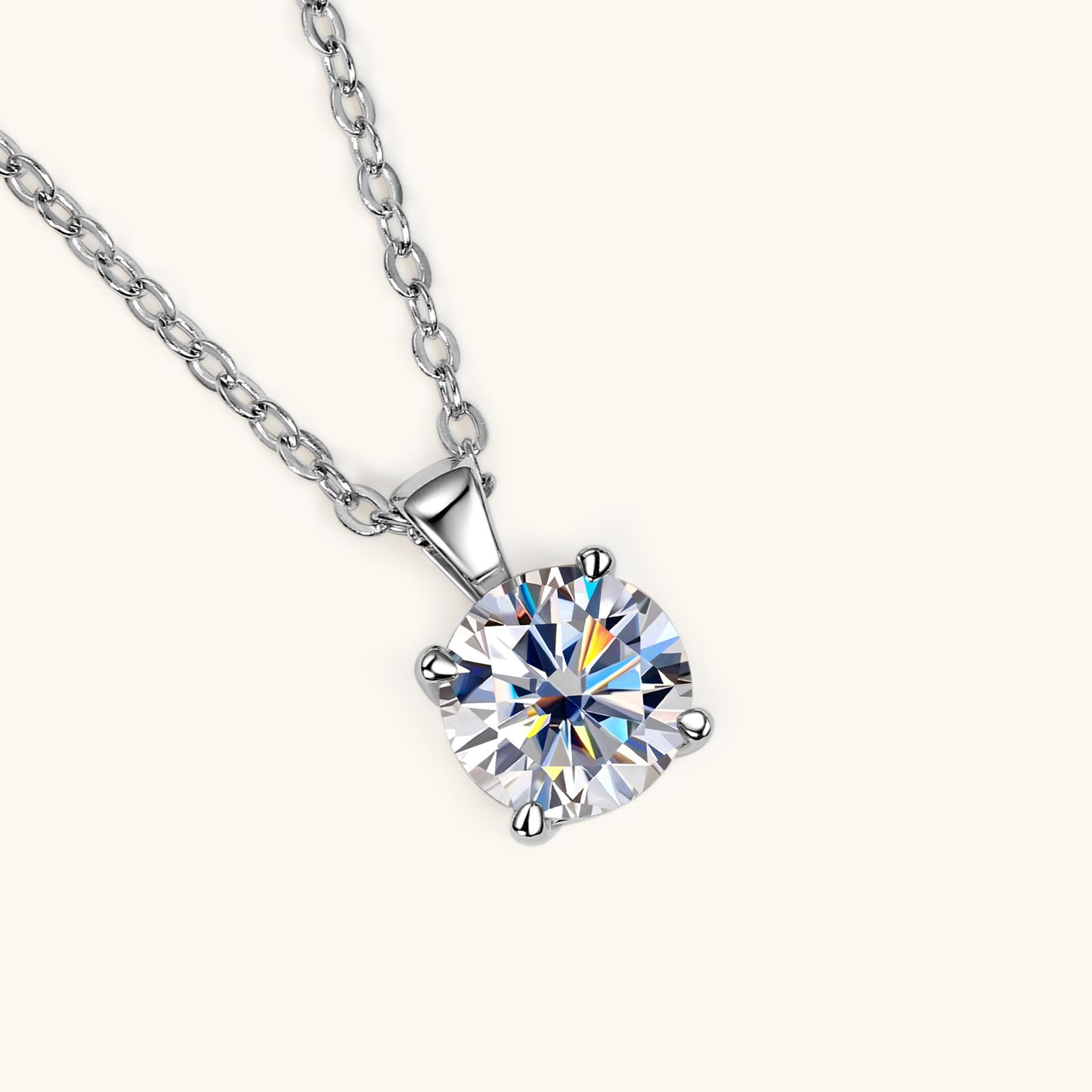 Style Moissanite Sterling Sier Clavicle Chain Necklaces