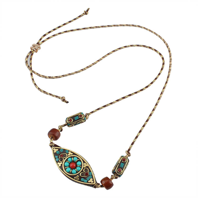 Style Nepal Buddha Eye Hand Rubbing Necklaces