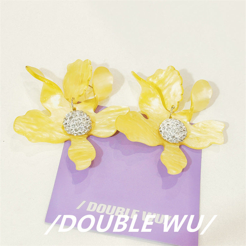Women's Large Flower Elegant Trendy Fairy Ear Earrings