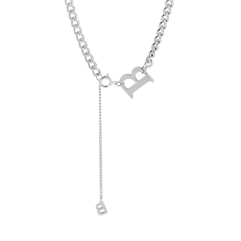 Women's & Men's Personalized Hip Hop Trendy Big Letter Necklaces