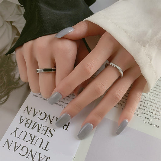 Fashionable Simple Elegant Black White Couple Personalized Minority Design Rings