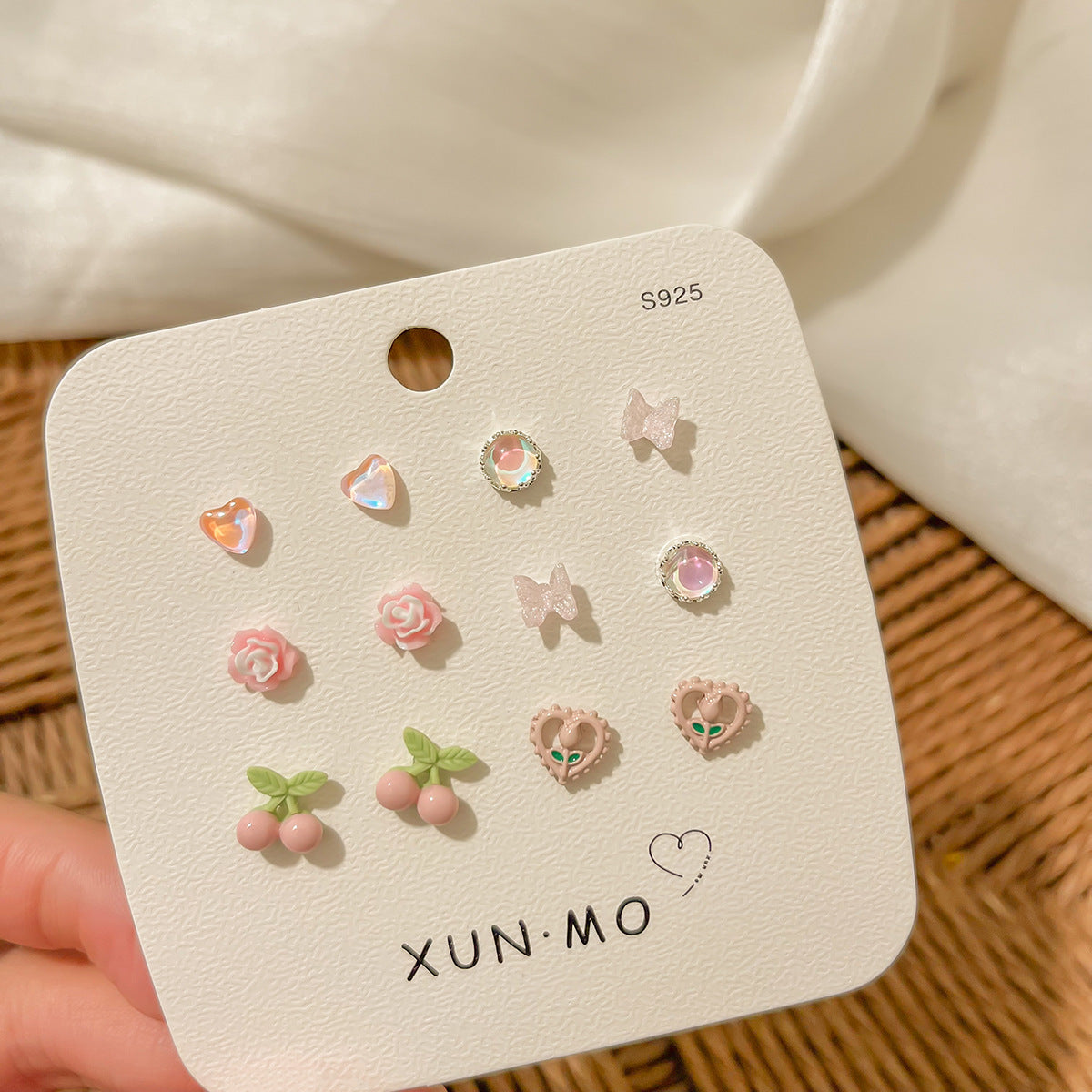 Sier Suit Fresh Mori Small Sweet Rings