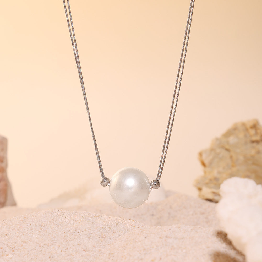 Big Shell Pearls High Sense Snake Bones Necklaces