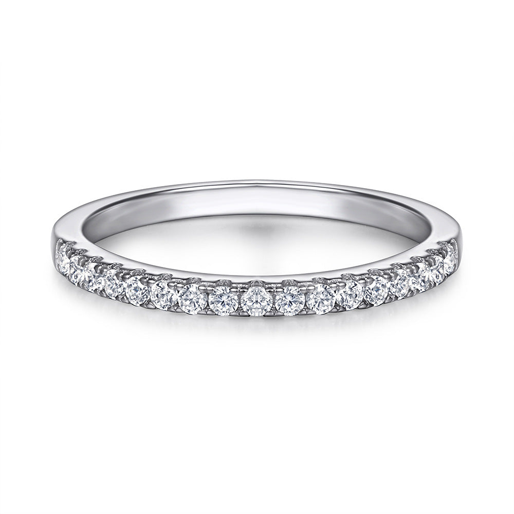 Wedding Suit Set Sterling Sier Zircon Rings