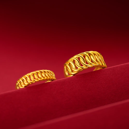 Placer Gold Boss Hot Couple Twist Rings