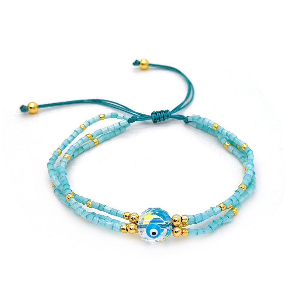 Twin Macaron Color Bead Beaded Weave Bracelets