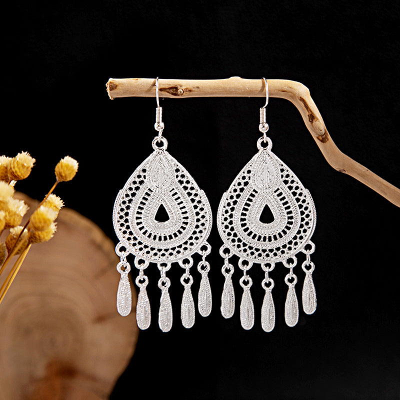 Sier Family Minority Ethnic Style Tourist Attractions Earrings