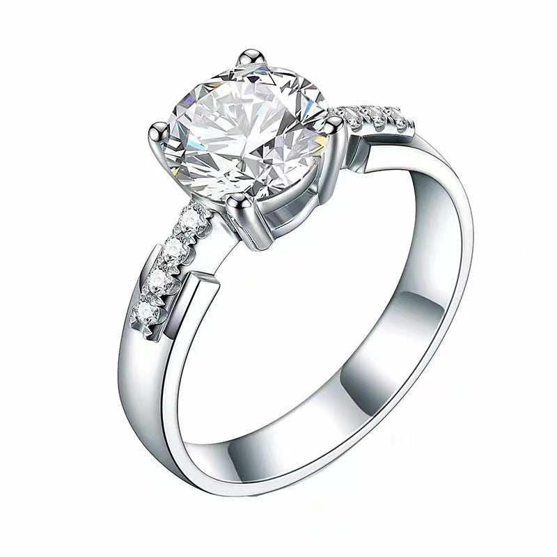 Live Broadcast Sier Moissanite Female Karat Rings