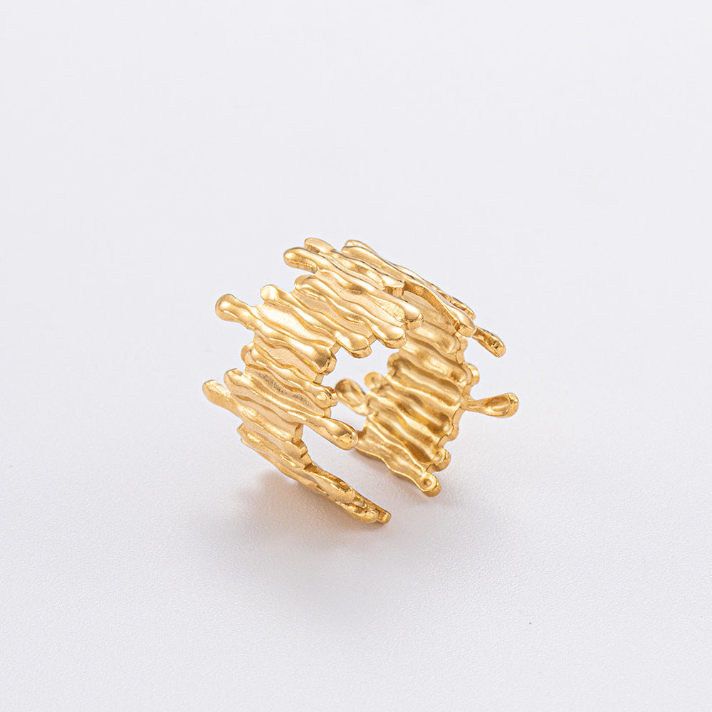 Titanium Steel Stainless Gold Plated High-grade Rings