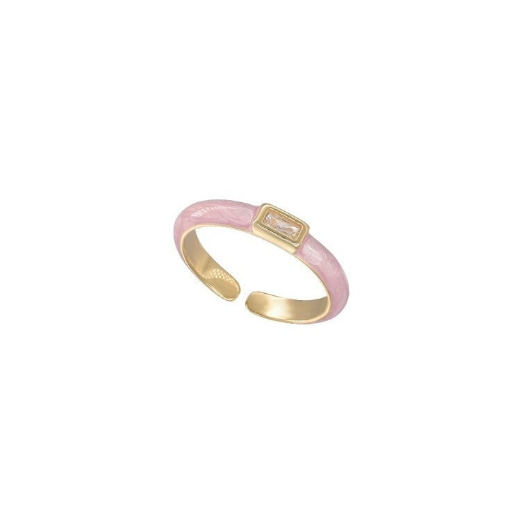 Zirconium Female Design Open Adjustable Index Finger Temperament Rings