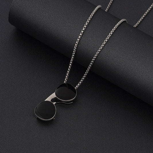 Women's & Men's Steel Hip Hop Fashion Catwalk Sweater Necklaces
