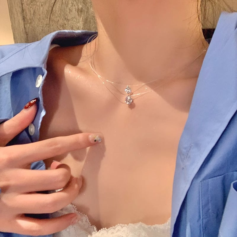 Women's Line Flash Zircon Light Luxury High-grade Necklaces