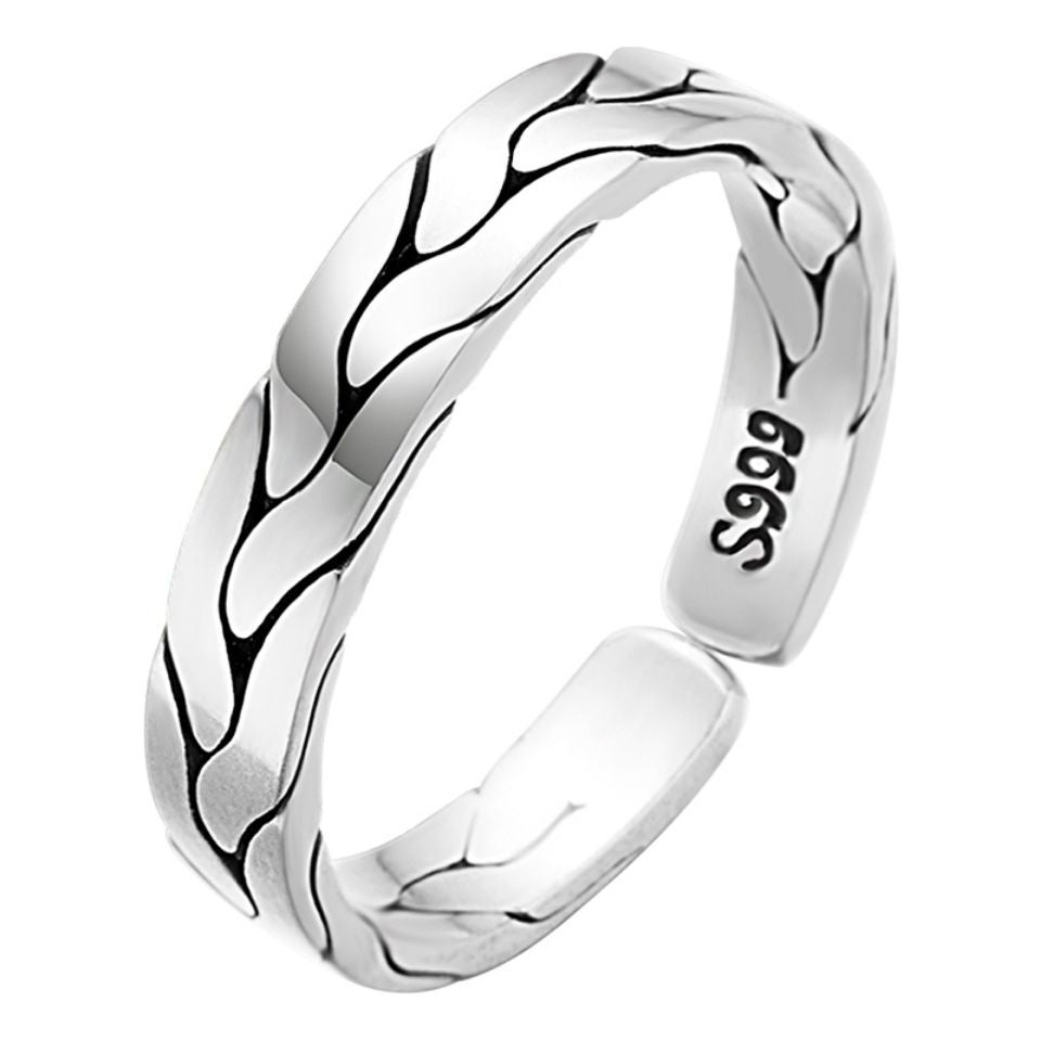 Copper Sier Plated Couple Hand-woven Man's Female Rings