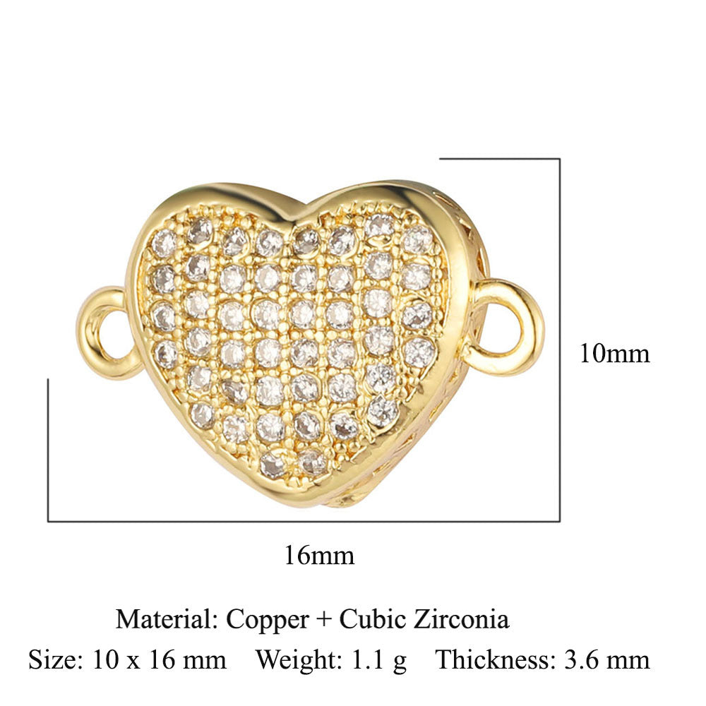 Copper Zircon Ornament Accessories Dripping Oil Pendants