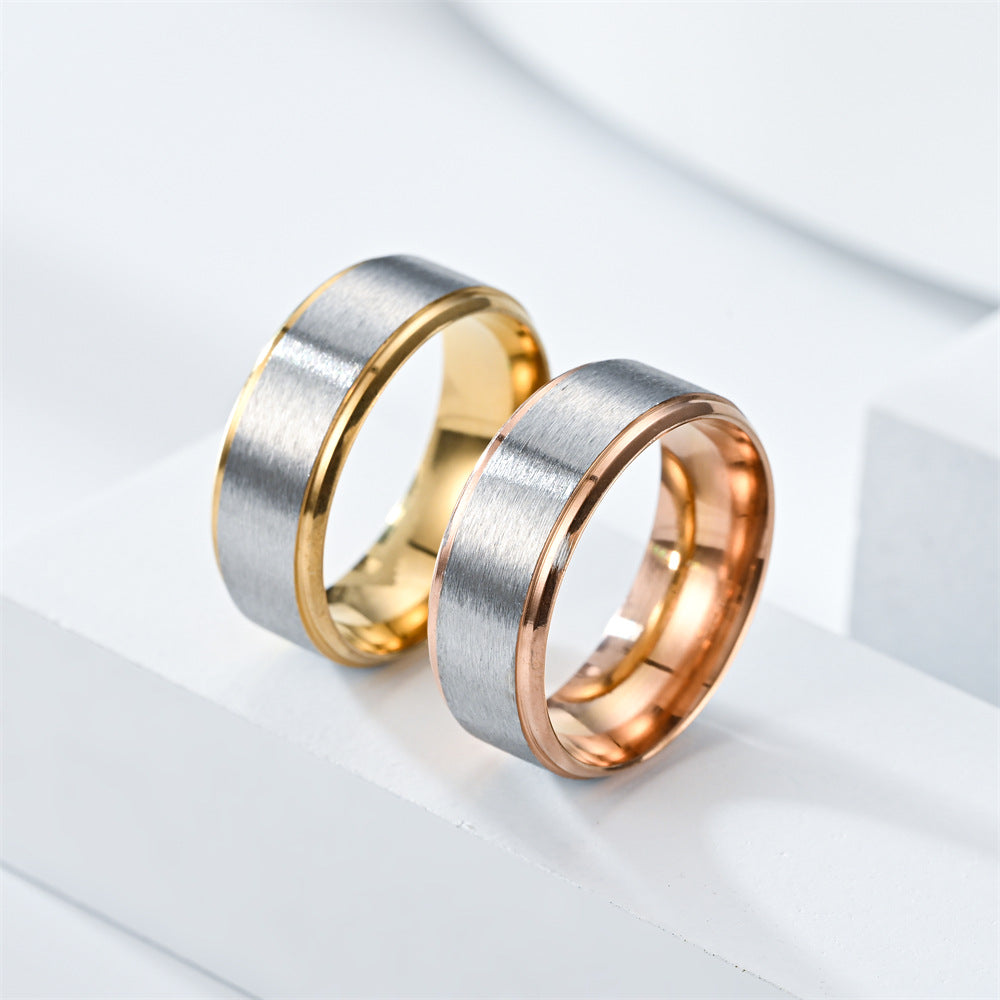 Fashion Personality Two-color Aperture Personalized Tail Rings