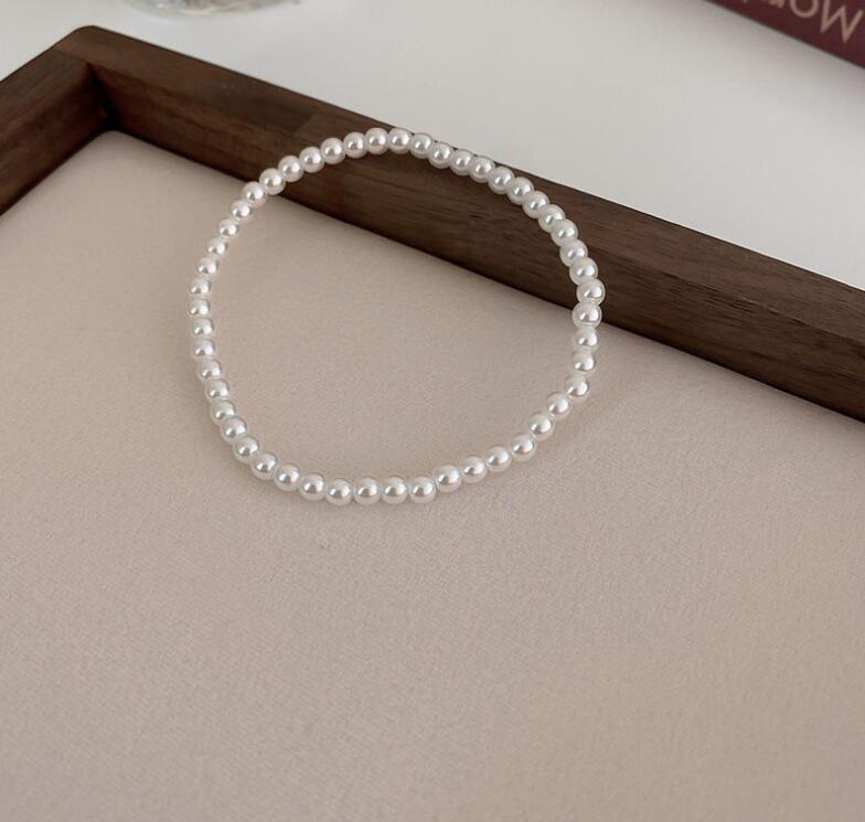 Retro Simple Stretch Pearl String Beads High Sense Bracelets