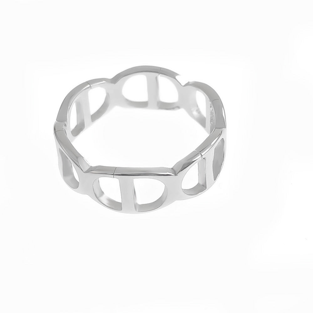Men's Steel Retro Simple Titanium Corrosion Does Rings