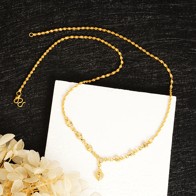 Women's Vietnam Alluvial Gold Mild Luxury Retro Sweater Necklaces