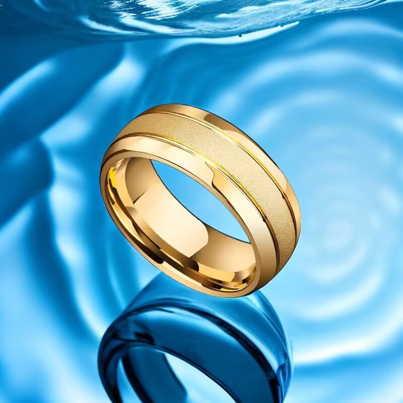 Titanium Steel Frosted Fashion Starry Handsome Rings